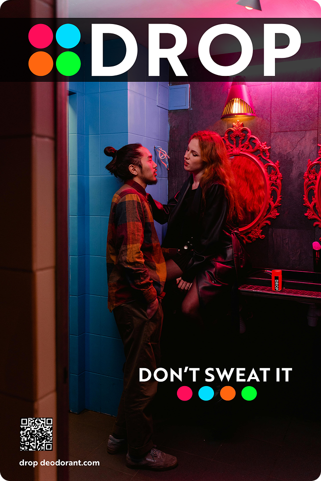 couple in bathroom with DROP deodorant